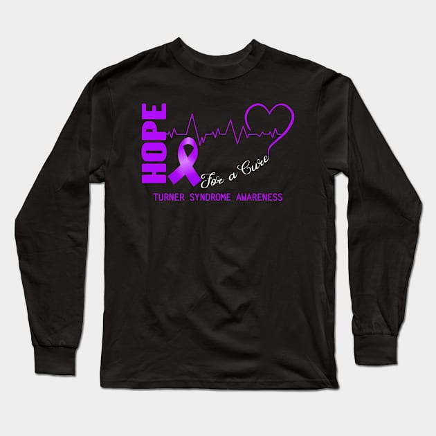 Hope For A Cure Turner Syndrome Awareness Support Turner Syndrome Warrior Gifts Long Sleeve T-Shirt by ThePassion99